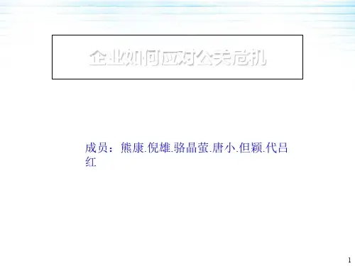 《如何应对公关危机》ppt课件