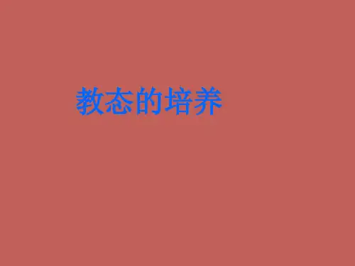 教态的培养