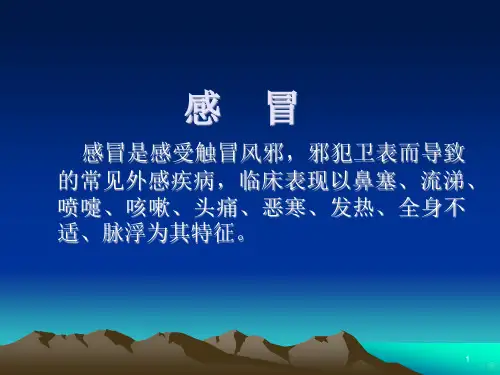 中医内科感冒PPT课件