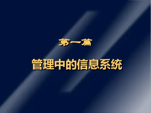 管理信息系统的内涵(第1章)
