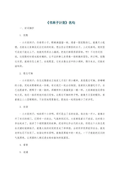《书呆子计划》名句