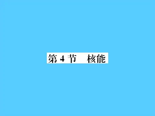 第11章第4节 核能—2020秋九年级物理下册教科版课堂复习课件
