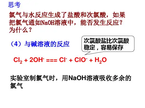 漂白粉和制备和检验
