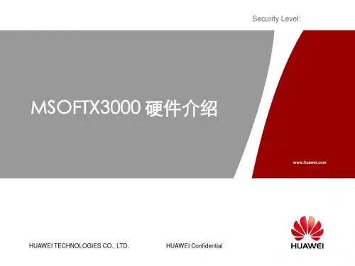 02-MSOFTX3000 硬件介绍 ISSUE2.0