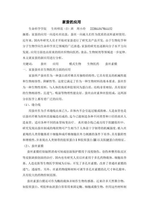 家蚕的应用