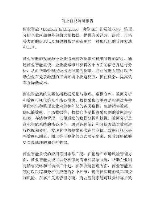 商业智能调研报告