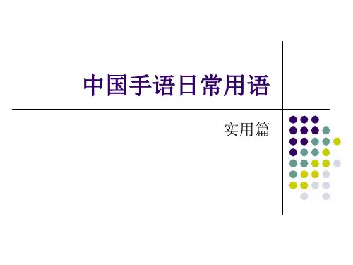 手语教学——日常用语1