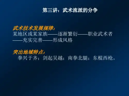 第三讲 武术流派纷争