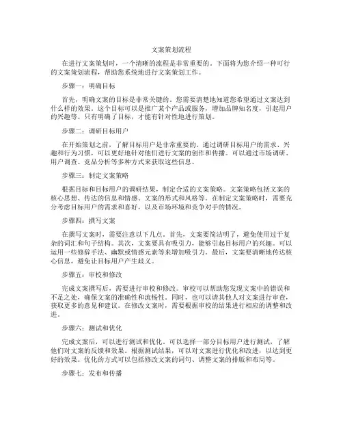 文案策划流程
