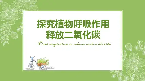 《探究植物呼吸作用释放二氧化碳》说课课件(全国获奖实验说课案例)