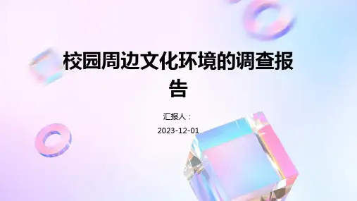 校园周边文化环境的调查报告