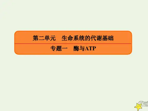 2020年高考生物二轮复习第二单元生命系统的代谢基础专题一酶与ATP课件