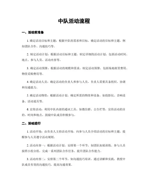 中队活动流程