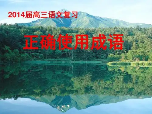 625：正确使用成语ppt