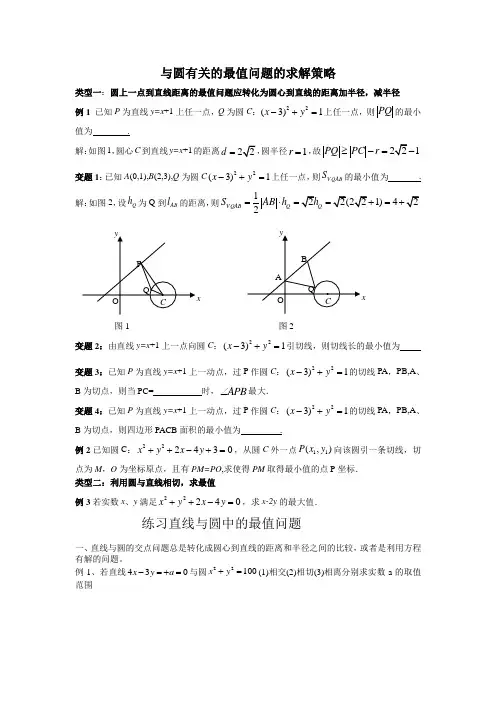 圆的最值问题