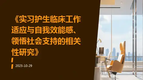 实习护生临床工作适应与自我效能感、领悟社会支持的相关性研究