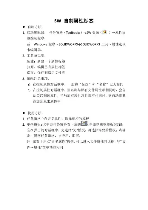SW-自制属性标签