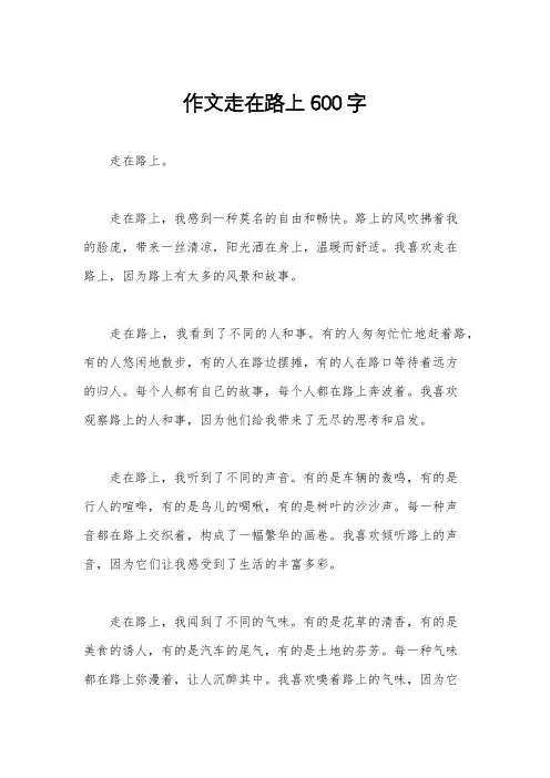作文走在路上600字