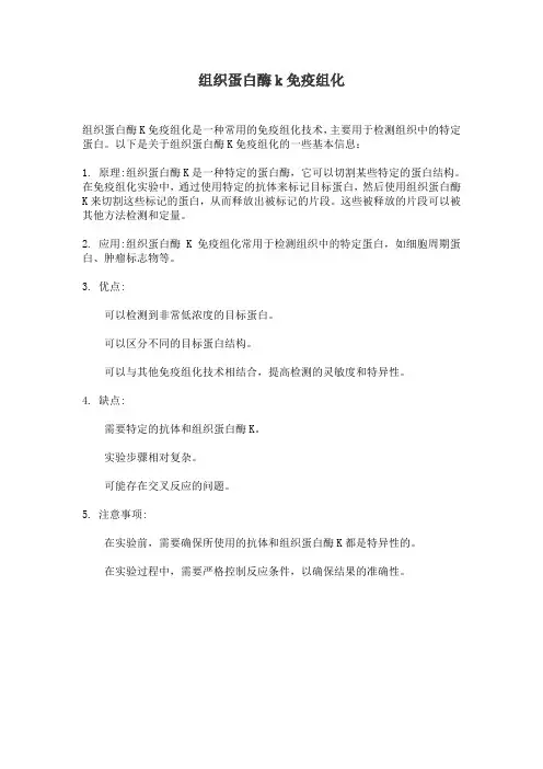 组织蛋白酶k免疫组化