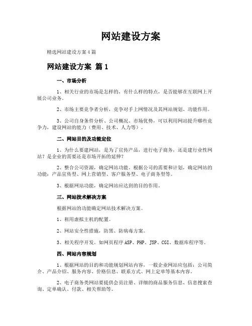 网站建设方案