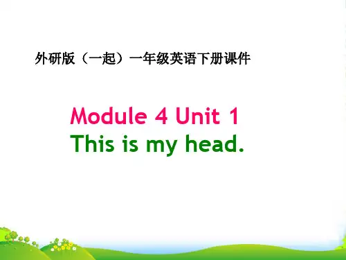 外研版小学英语一年级下册Module 4《Unit 1 This is my head》课件2