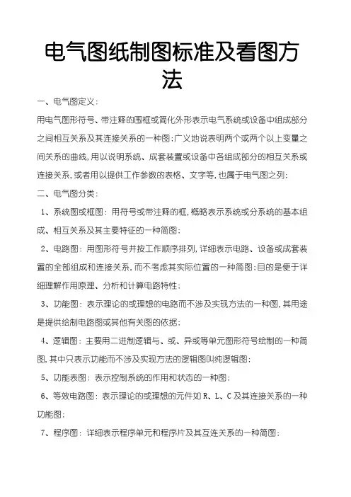 电气图纸制图标准及看图方法