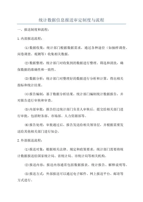 统计数据信息报送审定制度与流程