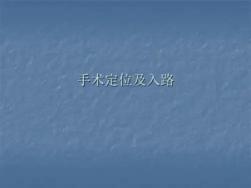 神经外科手术定位及入路