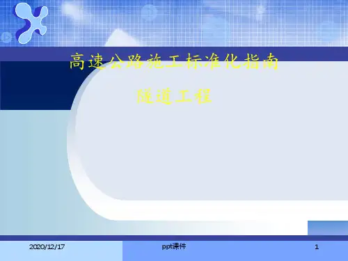 隧道施工标准化 ppt课件