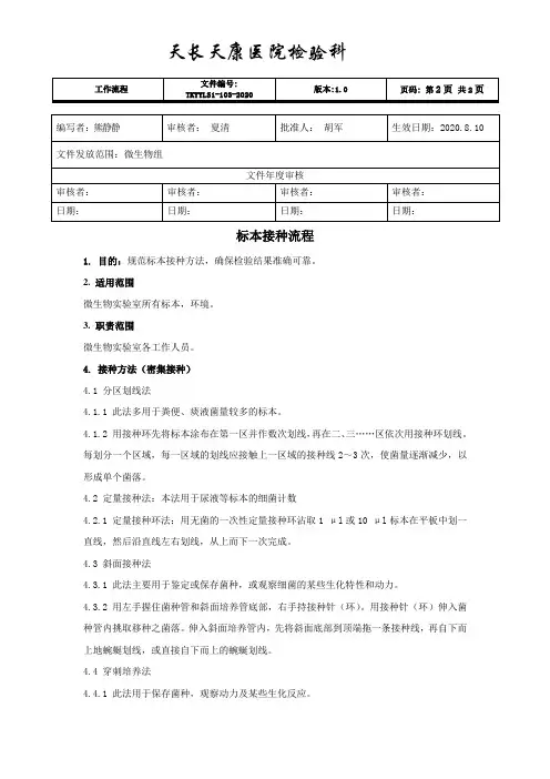 标本接种流程