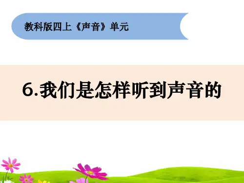 教科版四年级上册科学《我们是怎样听到声音的》教学课件