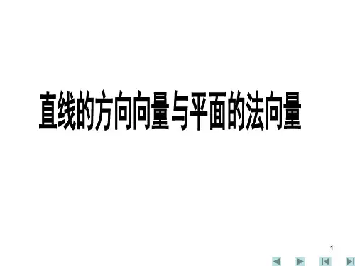 课件直线的方向向量与平面的法向量