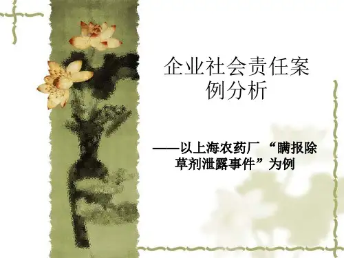 企业社会责任案例