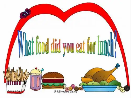 Unit 2 Healthy eating