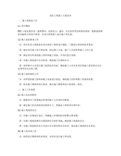 弱电工程施工方案范本