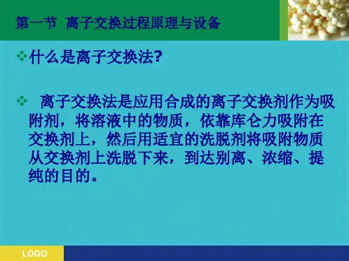 第二部分 第三章 离子交换、吸附设备(共51张PPT)