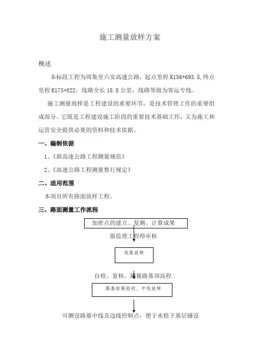 施工测量放样方案