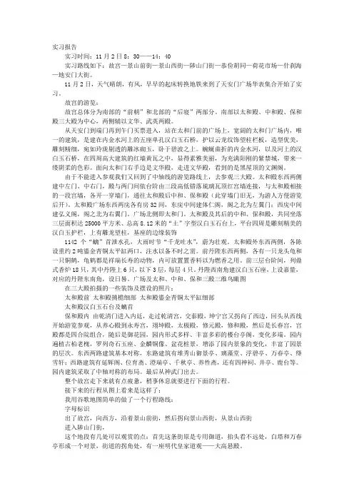 故宫实践报告