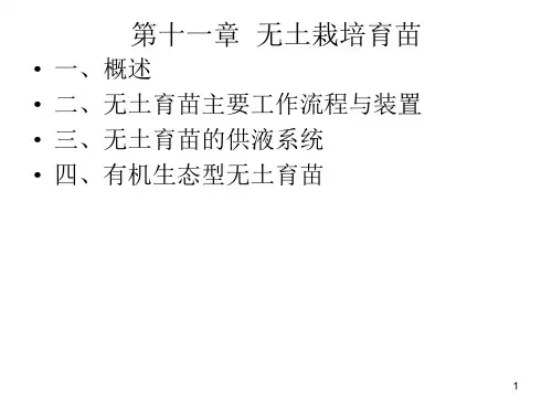 无土栽培育苗PPT课件