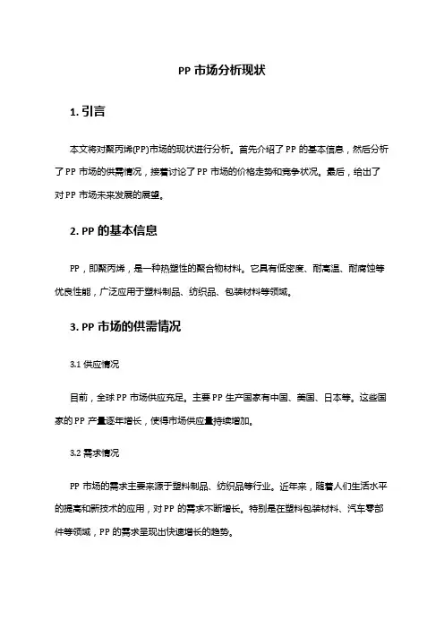 2024年PP市场分析现状