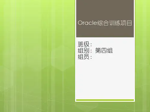Oracle数据库的信息管理系统