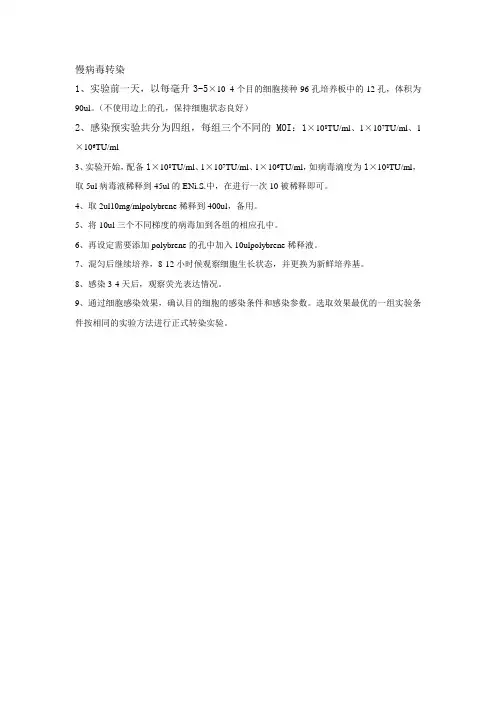 慢病毒转染