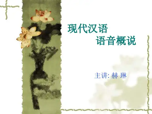 现代汉语语音概说课件