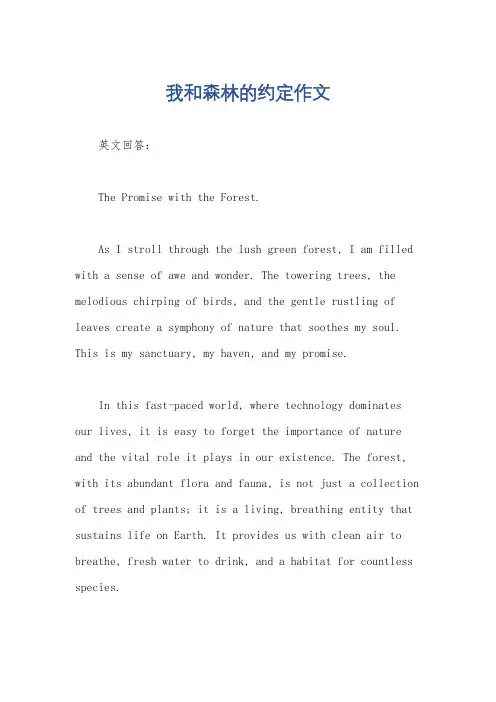 我和森林的约定作文