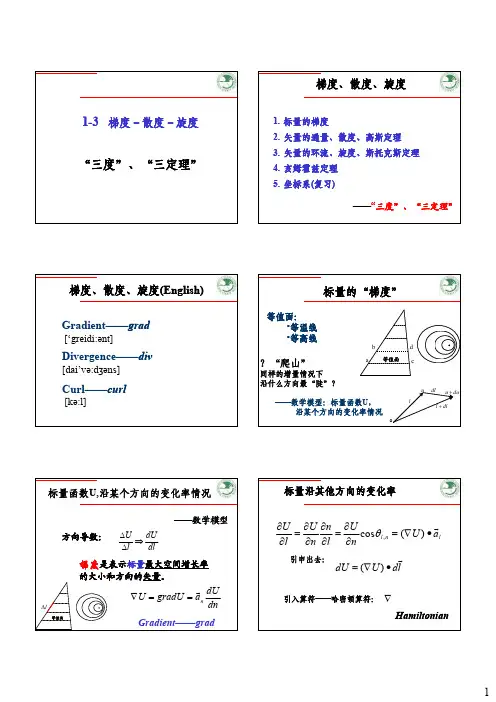 1-3梯度-散度-旋度