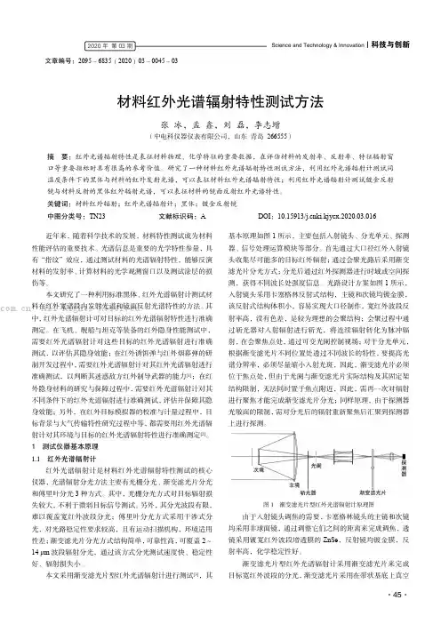 材料红外光谱辐射特性测试方法