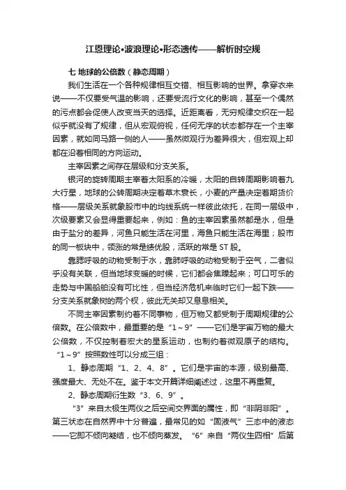 江恩理论·波浪理论·形态遗传——解析时空规
