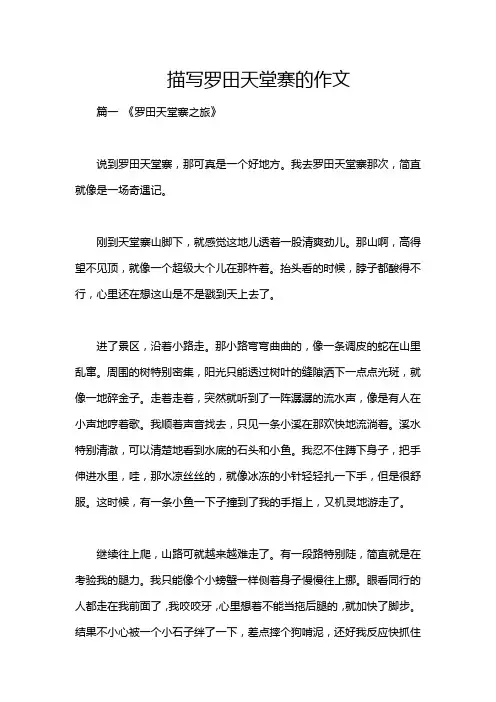 描写罗田天堂寨的作文