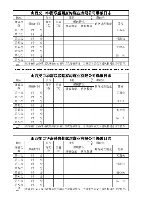 爆破日志