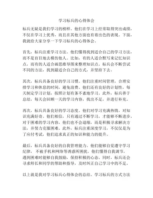 学习标兵的心得体会